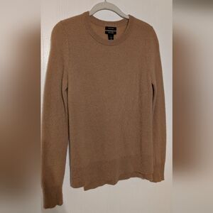 Halogen Cashmere Crewneck Sweater in Tan XS